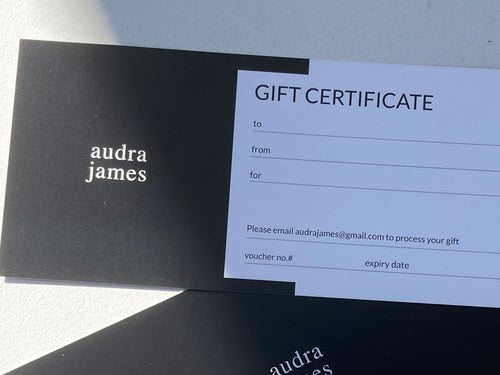 Audra James Gift Cards