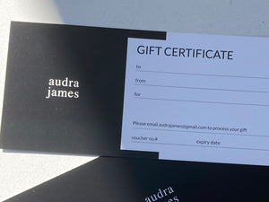 Audra James Gift Card